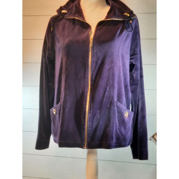 Jones of New York Sport Zip Up Hoodie and Pants Purple SZ LG - Picture 5 of 16
